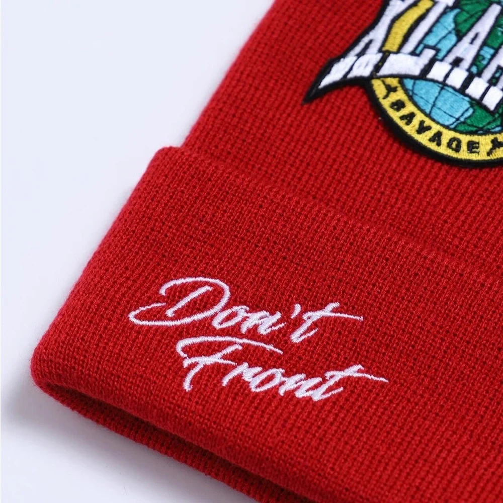 RACING TEAM CUFF BEANIE-Red-ONE SIZE